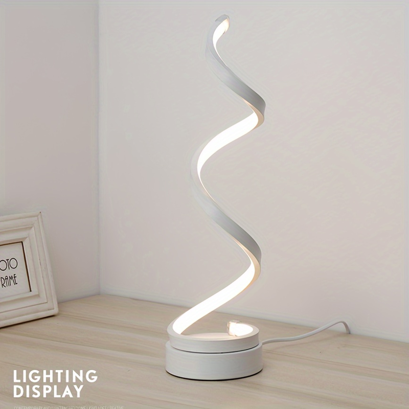 Spiral RYYD 1pc tafellamp, voor slaapkamer, kantoor, nachtkastje, boekenplank, woonkamer, woondecoratie, lamp, lamp, lamp,_voghion.com