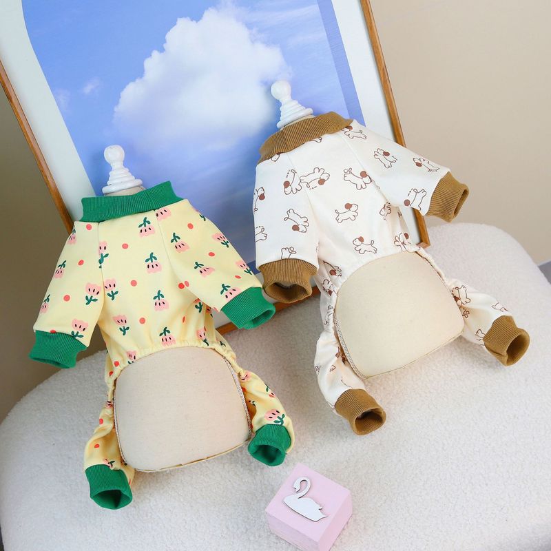 Hunde-Herbst- und Teddy-Winterkleidung, neue 23-Bein-Haustierkleidung, Sonnenblume_voghion.com