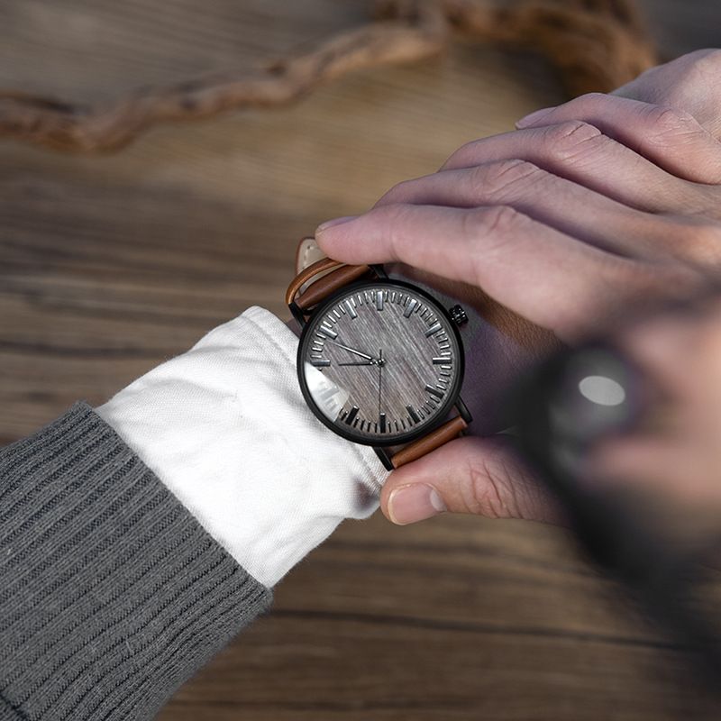 Ξύλινο ρολόι BOBO BIRD Ge018/19/25/26/28 Λογοτεχνικό νεανικό ρετρό ρολόι_voghion.com