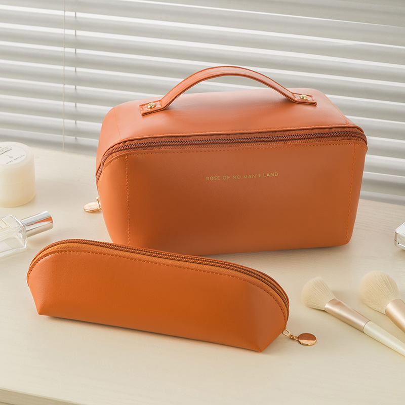 Cuscino per organo Borsa per il trucco Borsa da toilette in pelle PU Borsa di alto livello estetico Borsa da viaggio portatile_voghion.com