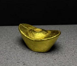 Antico lingotto d'oro in rame puro Fu Lu Shou Xi Cai Piccolo lingotto giallo Croaker Lingotto d'oro Lingotto d'oro Lingotto d'oro Accessori per film e televisione_voghion.com