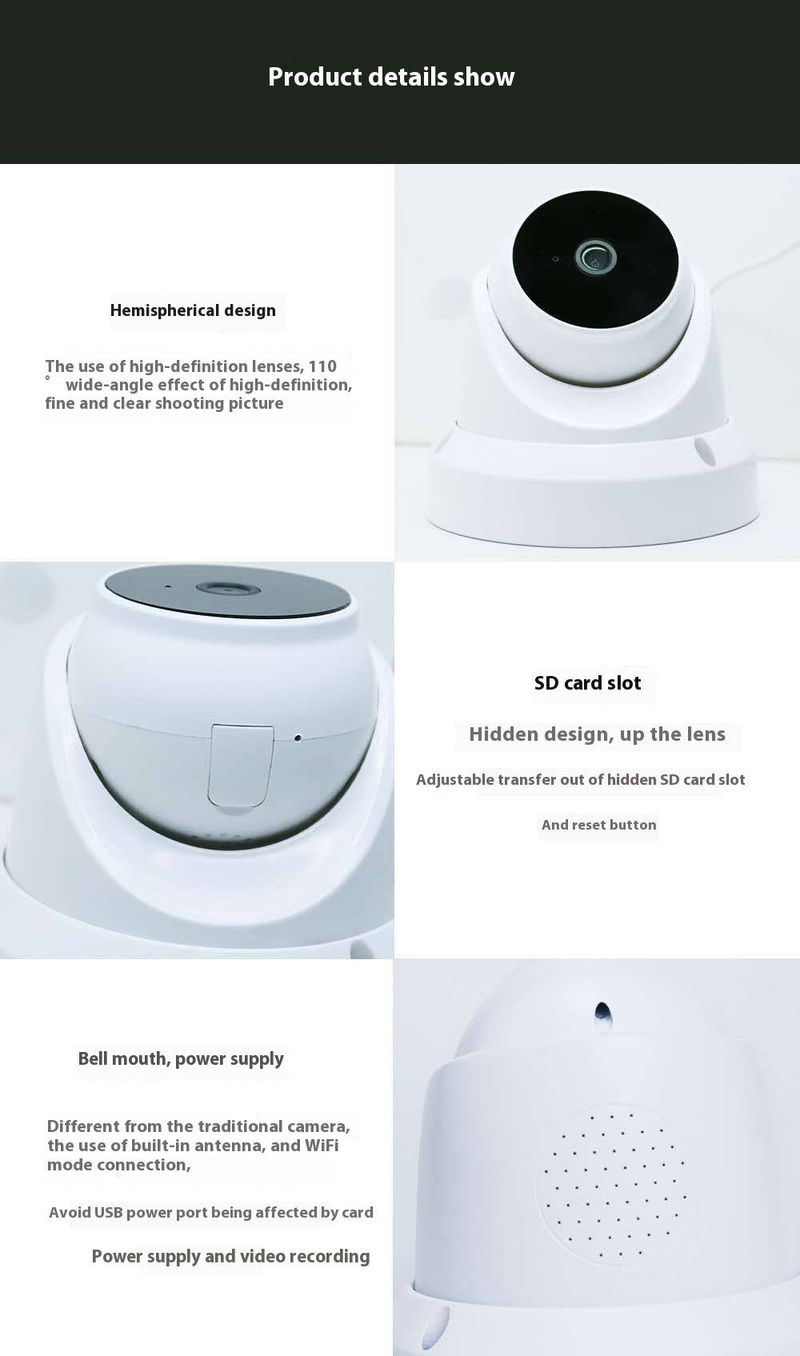 Indoor WiFi Security Camera - 1080P HD, Two-Way Audio, Smart Night Vision, Remote Monitoring_voghion.com