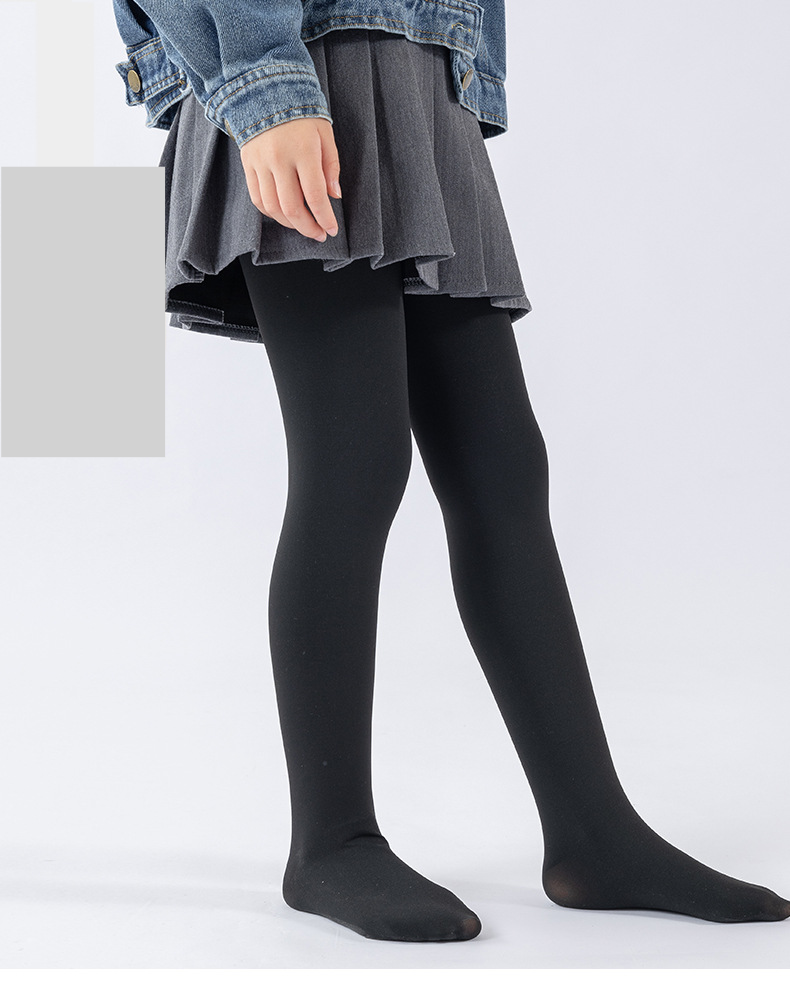 Collants thermiques doublés en polaire pour femme - Leggings d'hiver anti-boulochage haute élasticité, noir/peau/blanc (avec pieds/convertibles)_voghion.com