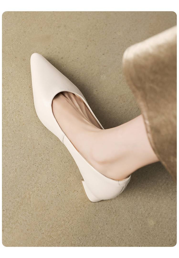 Cameido Women's Leather High Heels For Daily Commute - Comfortable & Stylish Work Pumps_voghion.com