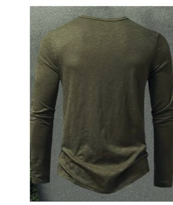 Langärmliges Henley-T-Shirt für Herren – Einfarbiges, locker sitzendes, atmungsaktives Polyester-Freizeitoberteil_voghion.com