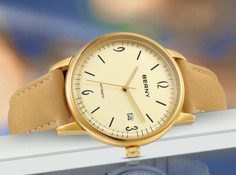 BERNY Automatic Watches For Men Fashion 20ATM Waterproof Super Luminous Mechanical Silver Watch Date Stainless Steel Sapphire Analog Wrist Watch_voghion.com