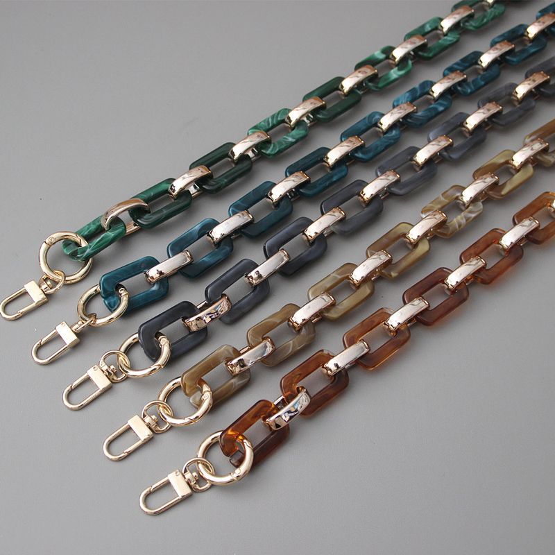 Baroque Acrylic Vintage Colorful Resin Handmade Detachable Thick Chain Women's Shoulder Strap_voghion.com