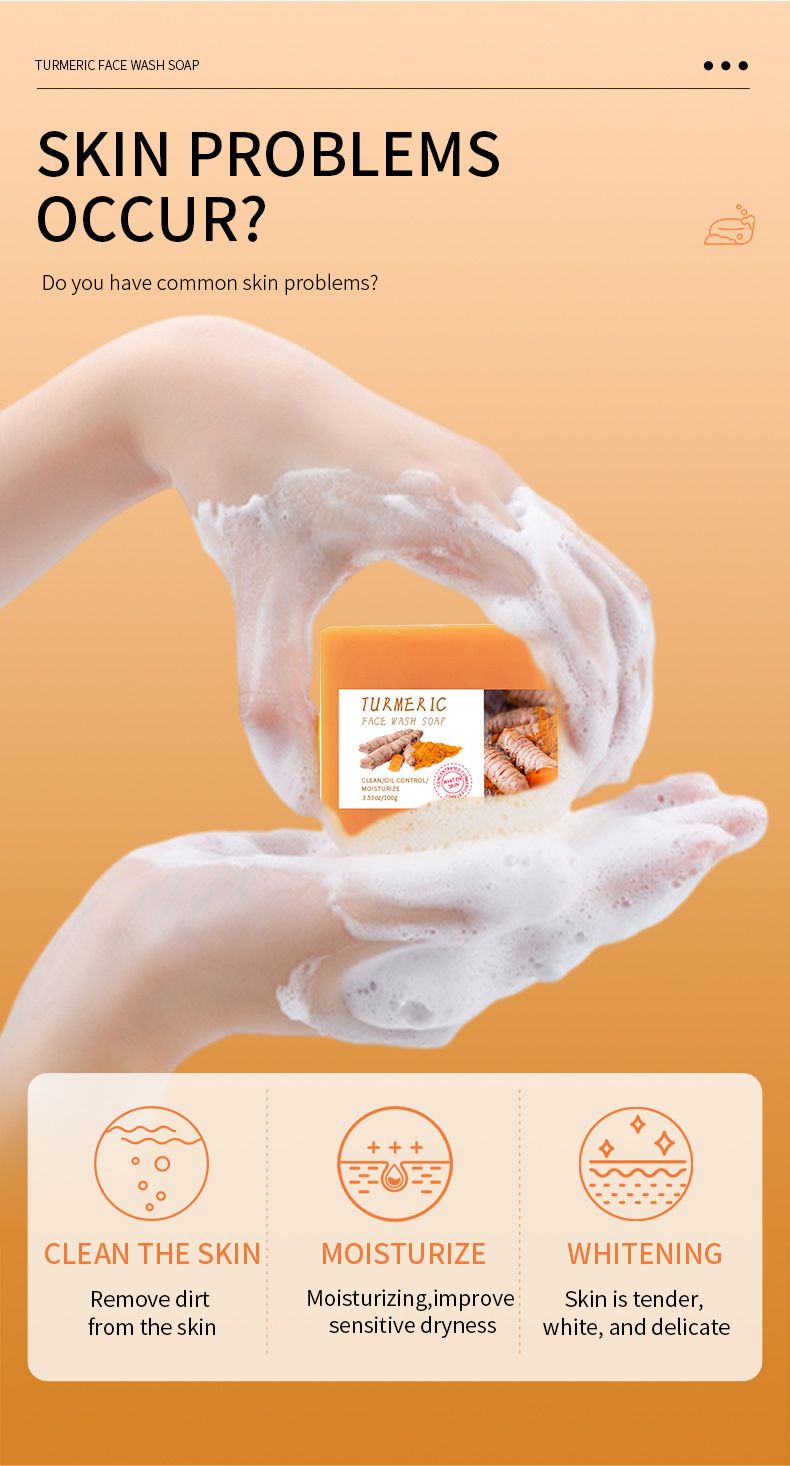 Bsncpley Popolare Sapone Giallo Zenzero Sapone Fatto a Mano con Acido Citrico per il Bagno Lavaggio Detergente, Sapone_voghion.com