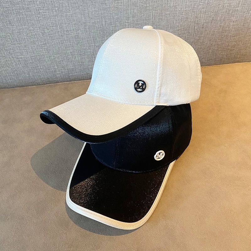 New Xiaoxiang M-Label Baseball for Women's Spring/Summer Korean Edition with Small Face and Fashionable Western Style_voghion.com