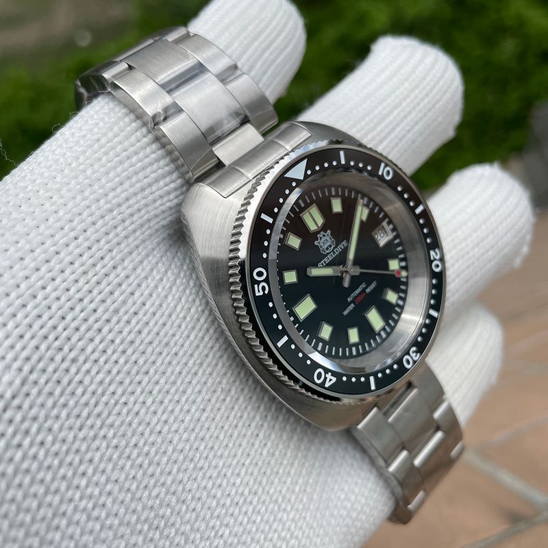 Nova chegada steeldive sd1974l relógio de mergulho mecânico safira cristal nh35 movt suíço luminoso 200m à prova dwaterproof água moda_voghion.com
