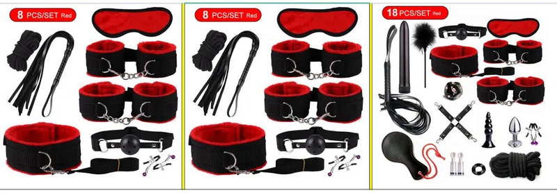 Kits de Bondage Bdsm pour adultes, jouets pour femmes et hommes, menottes, pinces à tétons, fouet, fessée, Plug Anal en métal, vibrateur de fesses_voghion.com
