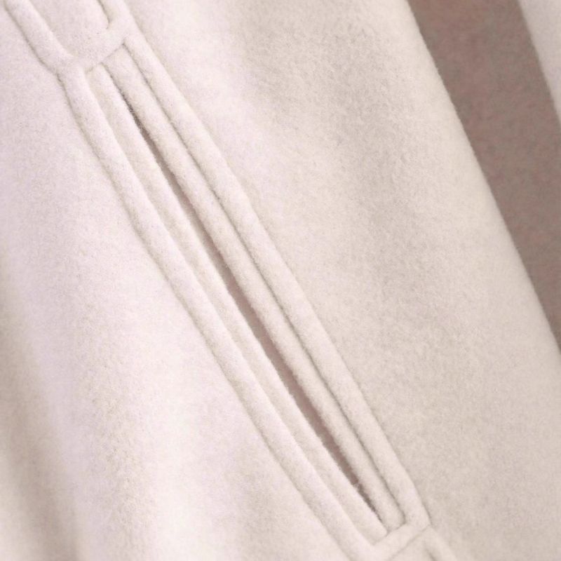 Women's Solid Color Zippered Flight Jacket – Long Sleeve Wool Blend Coat, Classic & Stylish Outerwear For Autumn Winter_voghion.com