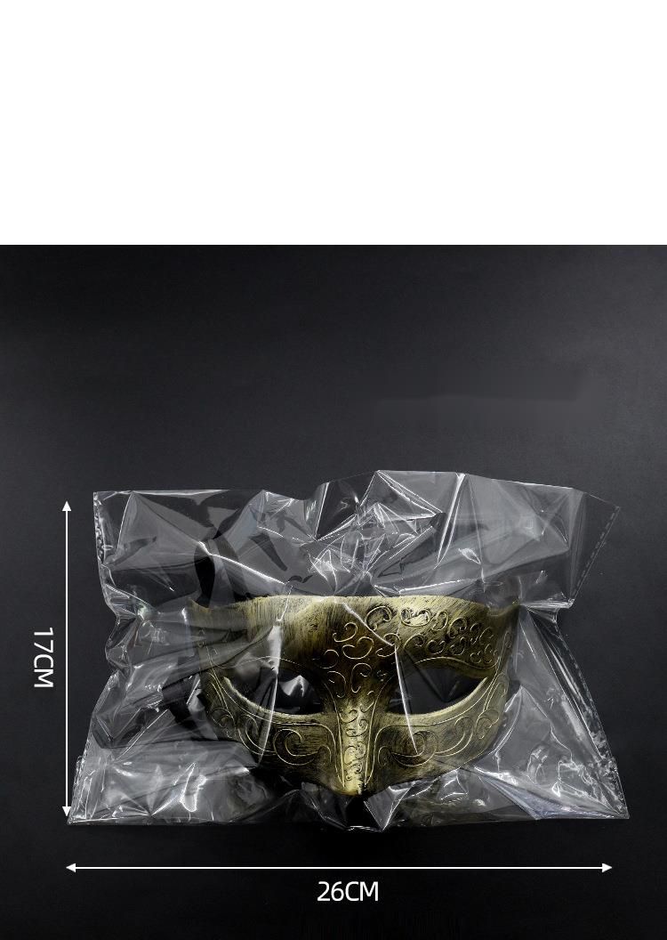 Halloween Neue Halbgesichtsmaske Mysteriöse High-End-Makeup-Ball Römischer Krieger Rollenspiel_voghion.com
