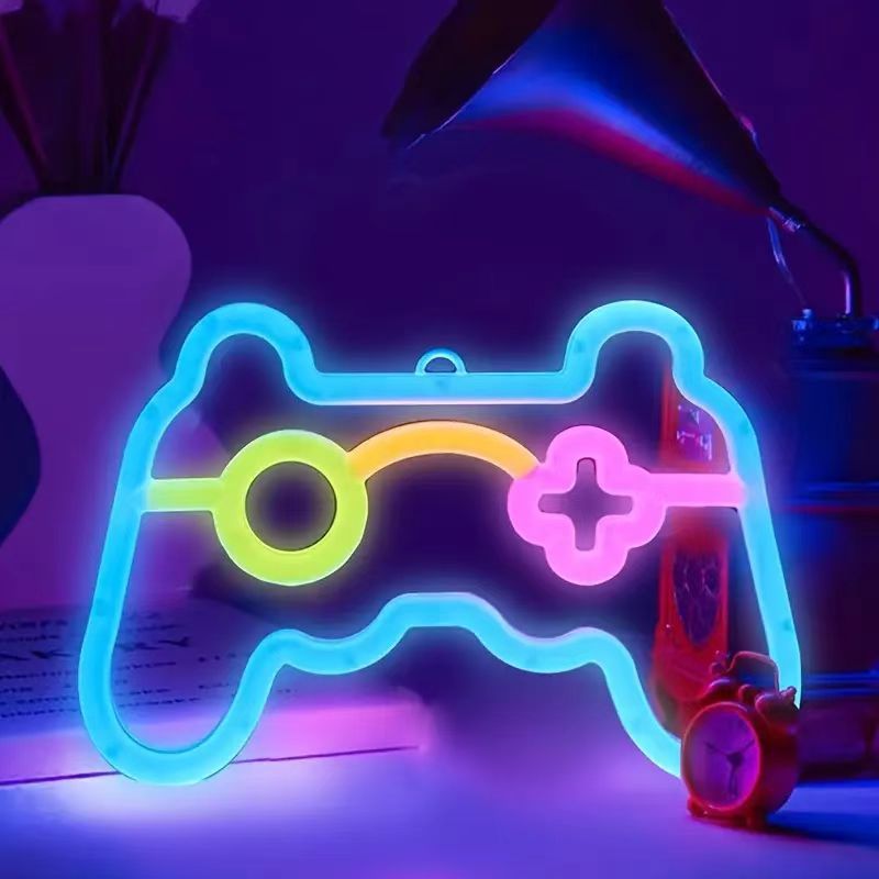 Insegna al neon a LED - Decorazione per giochi e bar con oltre 36 design (controller di gioco, saluti, teschio, arcobaleno, amore, ecc.) - Applique RGB in acrilico_voghion.com