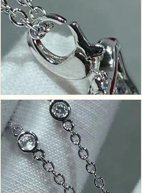 Designer's Classic Women's CNC Sculpture Full Diamond V Golden Vine Gourd Necklace with Rose Gold Plated Hollow Collar Chain_voghion.com