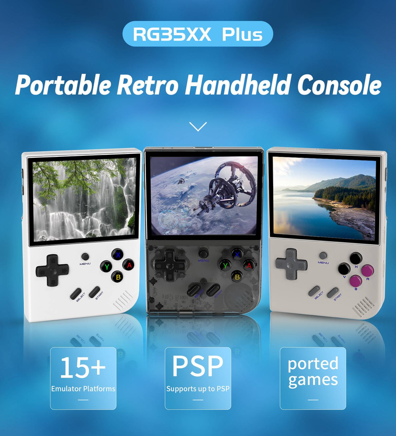 ANBERNIC RG35XX Plus Portable Video Game Console 3.5inch IPS Screen Classic Handheld Game Playe Gifts_voghion.com