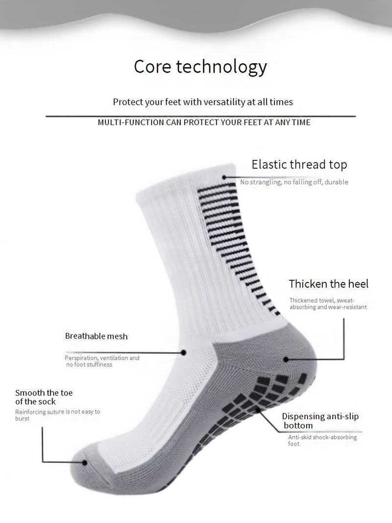 Unisex Men's Professional Non-slip Football Thick Towel Bottom In The Tube Dot Men's And Women's Sports Basketball Socks_voghion.com