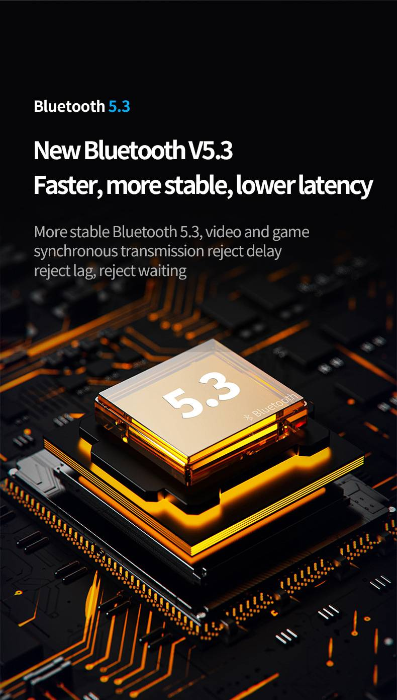 Auricolari Bluetooth wireless, stile in-ear, con display digitale, batteria a lunga durata, Bluetooth 5.3_voghion.com