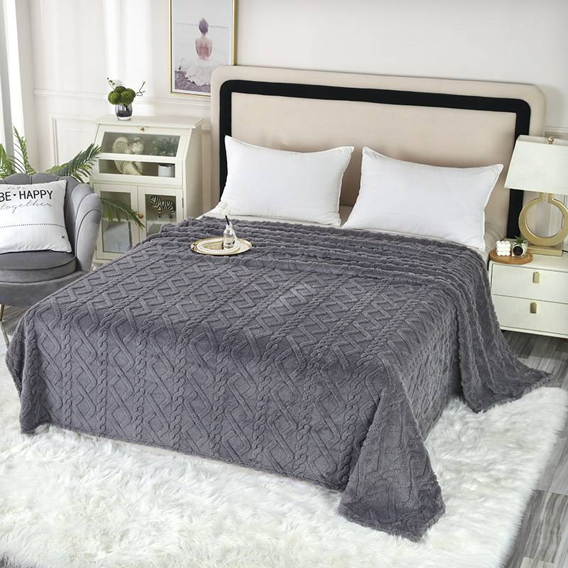 Taf Fleece Dobbeltsidet Tæppe Ultrablødt Flannel Tæppe Til Sofalurer Airconditionerede Rum Vendbart Hyggeligt Tæppe Helårs_voghion.com