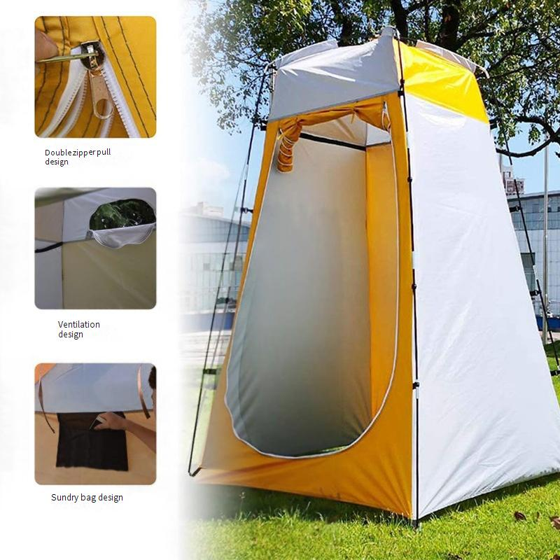 Portable Camping Toilet Tent Outdoor Shower Changing Room With Privacy Screen Waterproof Instant Setup For Beach Fishing Includes Carry Case Stakes_voghion.com