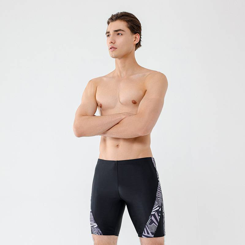 Traje de baño profesional de secado rápido para hombre, antivergüenza, con esquinas planas de 12,7 cm, talla grande para playa._voghion.com
