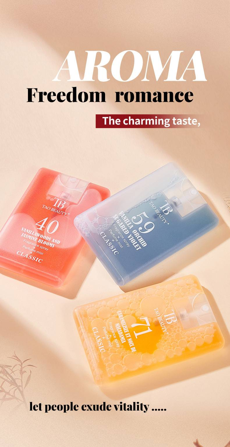 Spray de fragrância digital de bolso Tao Beauty - sem álcool, de longa duração, 6 aromas_voghion.com