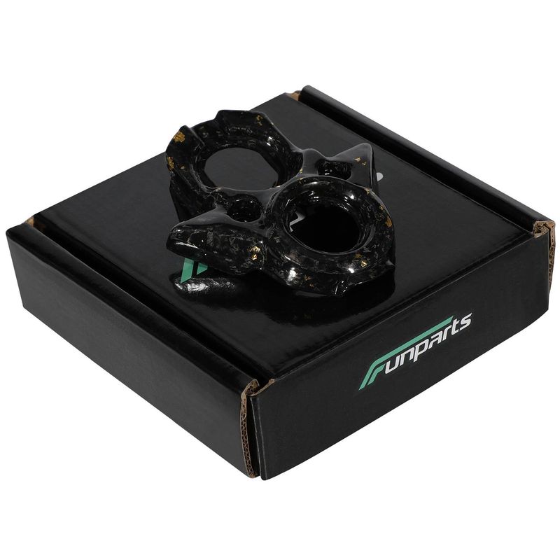 Mittelkonsolenabdeckung aus Kohlefaser für elektrische Offroad-Motorräder – leichtes und stilvolles Upgrade (Schwarzgold/Schwarzviolett, 15 x 15 x 6 cm)_voghion.com