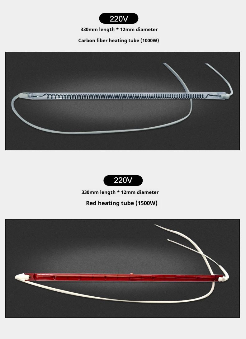 Carbon Fiber Heating Tube, 1800W High-Efficiency Infrared Heater, Fast Heat-Up, Durable & Safe For Industrial And Home Use_voghion.com