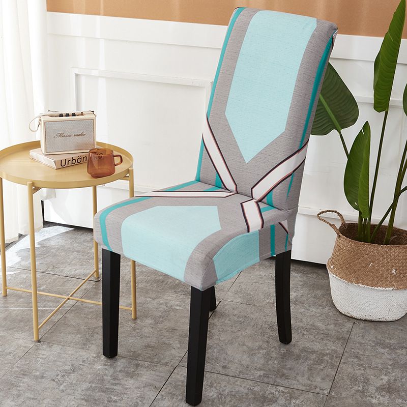 Stretchable Chair Covers Set - Universal Fit For Dining Chairs, Office & Home Decor - Modern Geometric Patterns, Soft Polyester Spandex Fabric_voghion.com