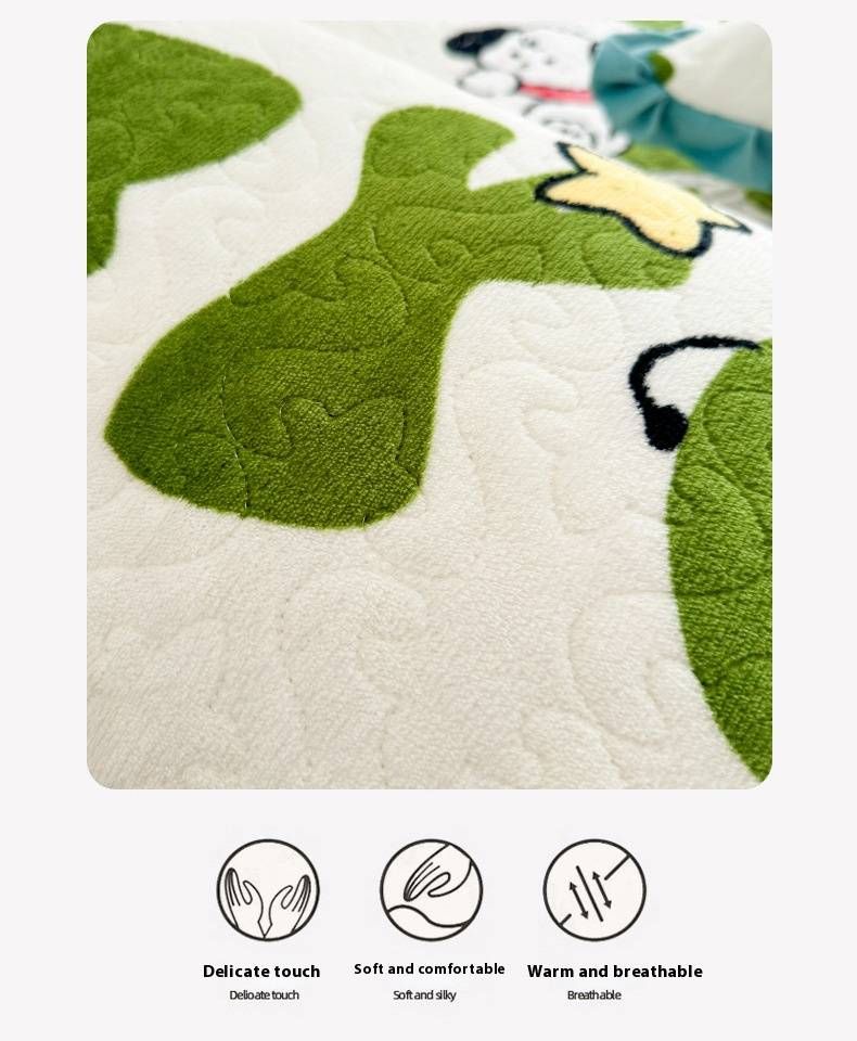 Federa in pile di latte con pizzo (48x74 cm) – Morbida e calda, design trapuntato, disponibili diversi modelli_voghion.com