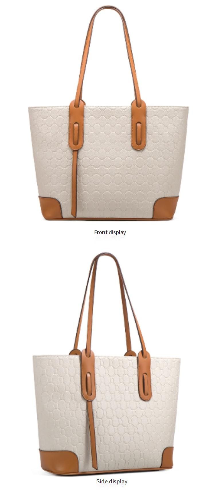 Elegante borsa tote vintage da donna - spaziosa borsa a tracolla in pelle PU con stampa floreale e scomparti multipli_voghion.com