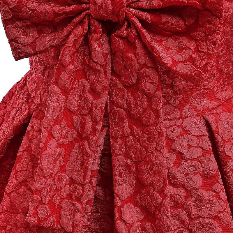 Vêtements pour bébés filles, style Royal, robe de princesse à manches bouffantes avec grand nœud, pour fête d'enfants_voghion.com