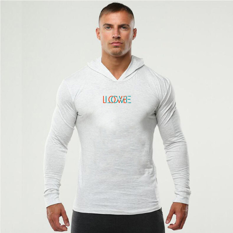 Men's hoodie slim-fit running long sleeve jacket warm base top_voghion.com