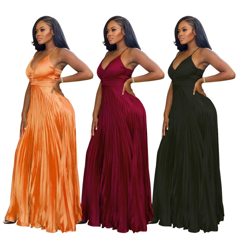 Damenbekleidung Heißer Verkauf Partyrock Seide Plisseekleid Neu_voghion.com