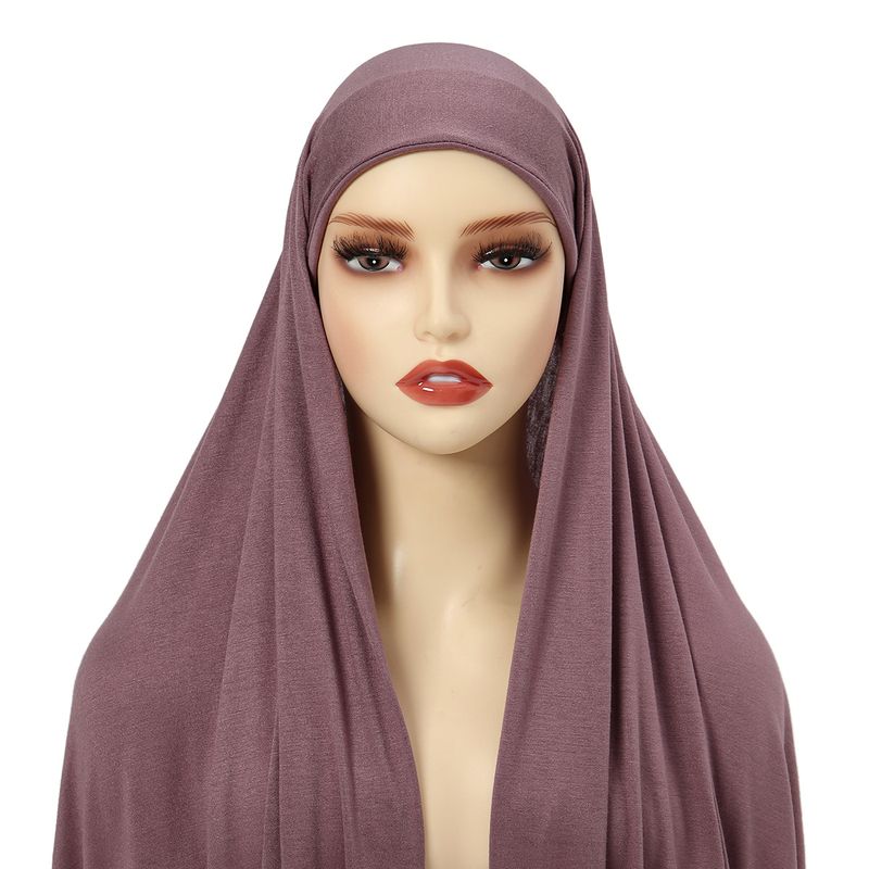 Nuovo set di cappelli pieghettati con turbante in chiffon, cappello con fondo pieghettato turbante in cotone mercerizzato monocolore_voghion.com