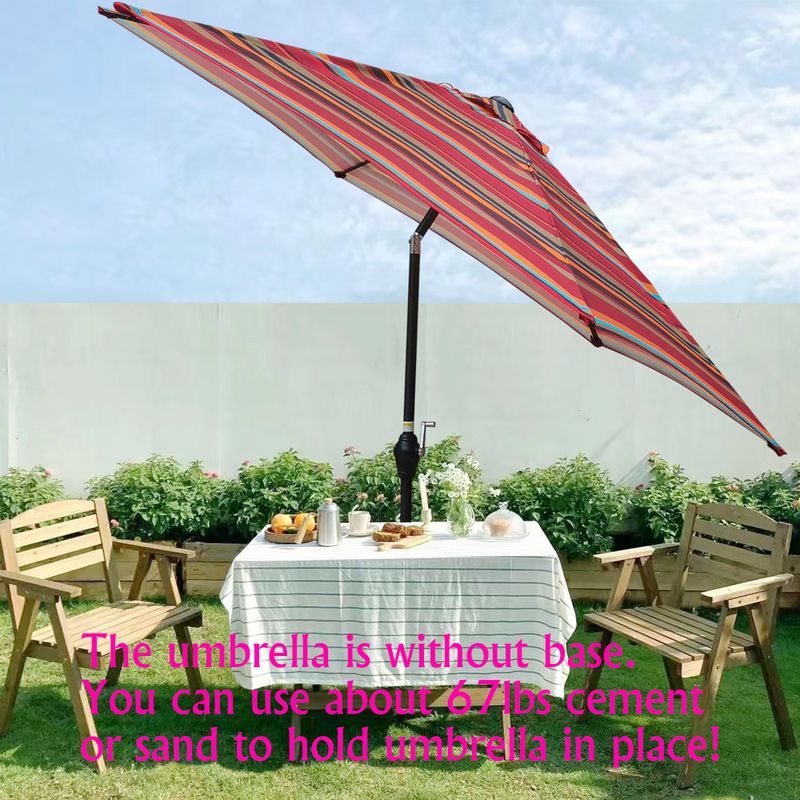 9FT TILT UMBRELLA With Stripes Fabric_voghion.com