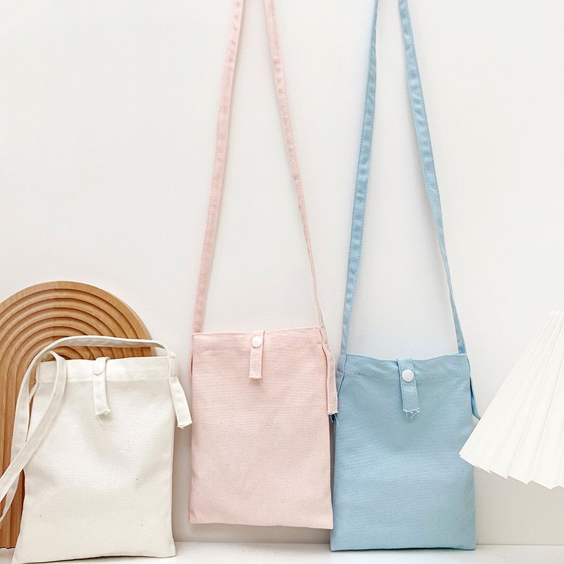 Borsa a tracolla piccola quadrata in tela minimalista, a tinta unita, portatile, per donna_voghion.com
