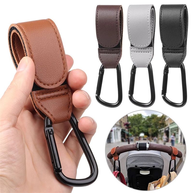 Baby Stroller Storage Carabiner Sticky Child Seat Handle Magic Tape Hook_voghion.com