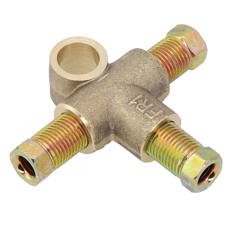 1set Motorcycle Unions 10mm 3/16" Pipe Way Brake T Piece Tee 3 Male Nuts Long Union Accessorie_voghion.com