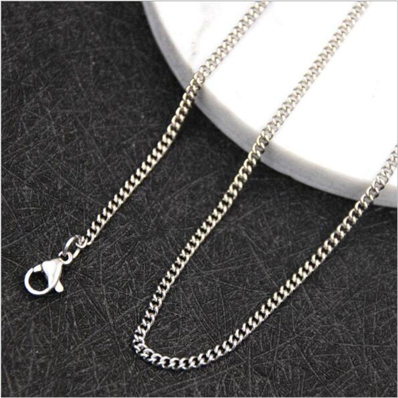 Heißer verkauf Herren und damen edelstahl ketten, seite kette anhänger, größe 45-60 cm, breite 1.9/2,3mm_voghion.com