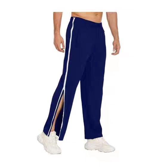 Pantalones deportivos con cremallera para hombre, holgados, para entrenamiento, de baloncesto, modernos, sencillos y versátiles._voghion.com