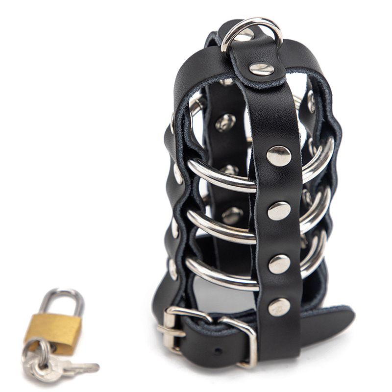 Giocattoli sessuali SM Props Lucchetto di castità maschile Astinenza Gabbia per uccelli Copertura per bondage per polli Prodotti per adulti alternativi regolabili_voghion.com