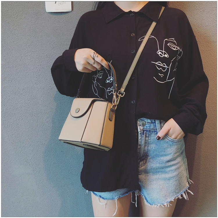 Borsa da donna nuova moda, borsa a secchiello semplice e versatile, borsa da donna monospalla e a tracolla per minoranze_voghion.com