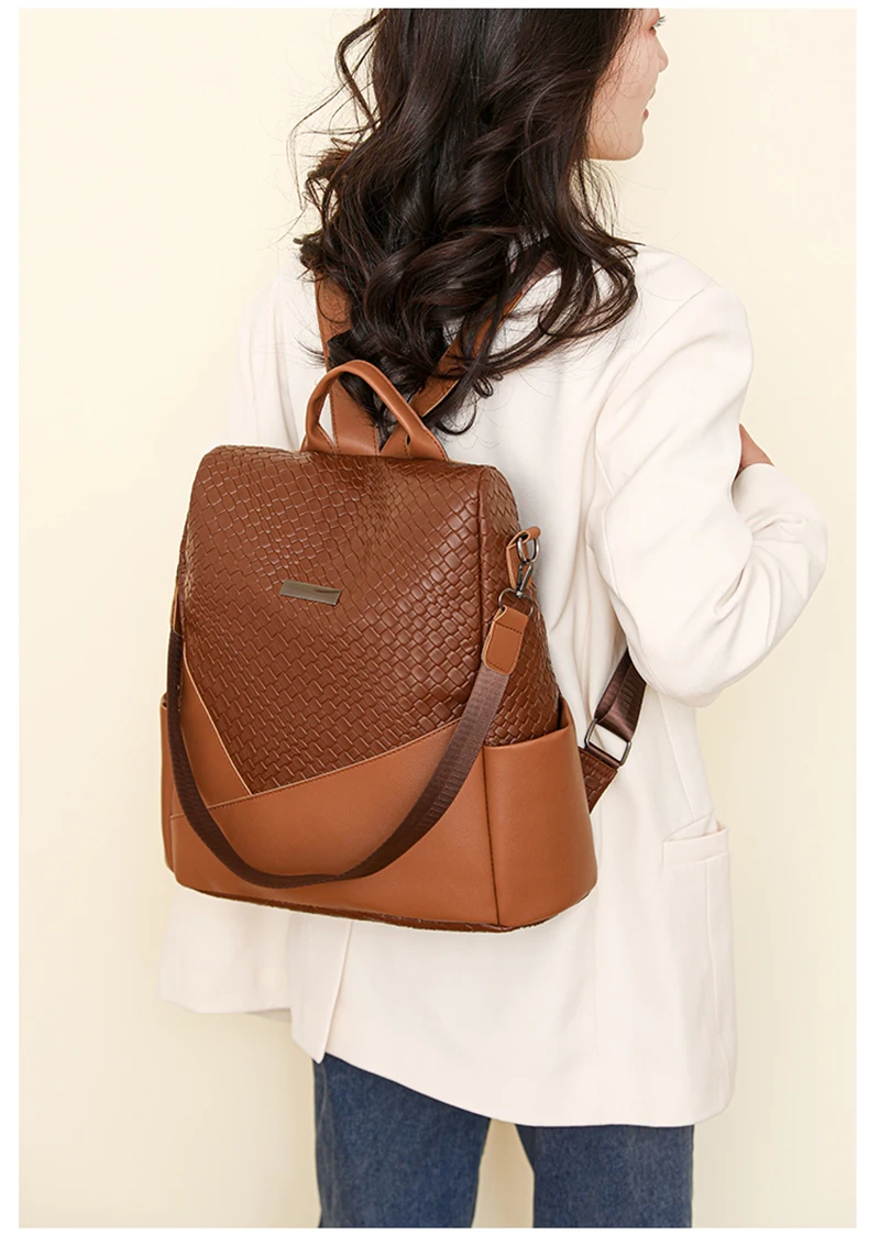 Women Large Capacity Backpack Purses High Quality Leather Female Vintage Bag School Bags Travel Bagpack Ladies_voghion.com