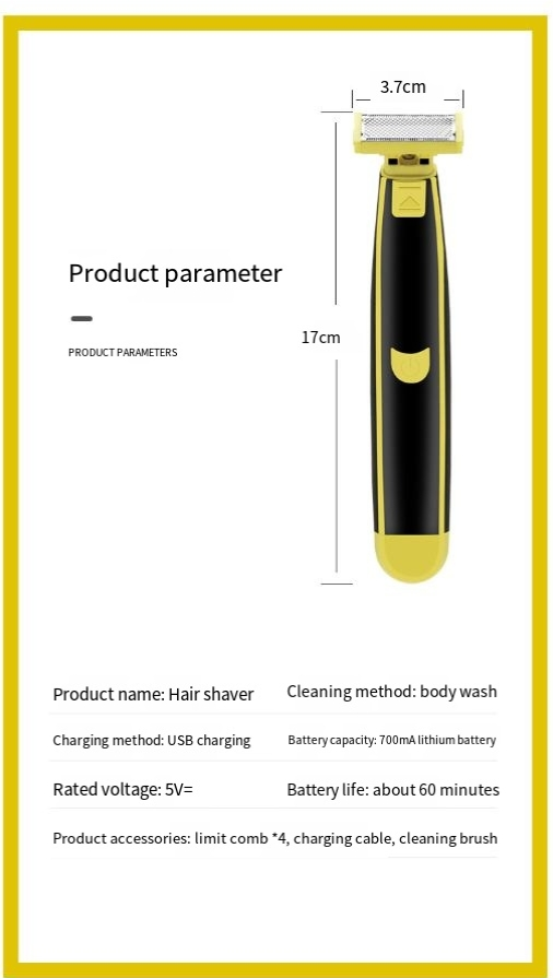 New Men's Shaver portable washable Shaver USB rechargeable razor leg armpit hair electric shaver_voghion.com