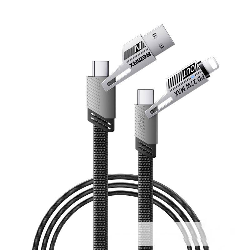 remax nouveau câble de charge rapide haute puissance 4 en 1 65 W port Type-C câble de données de charge rapide pour téléphone portable câble de charge_voghion.com