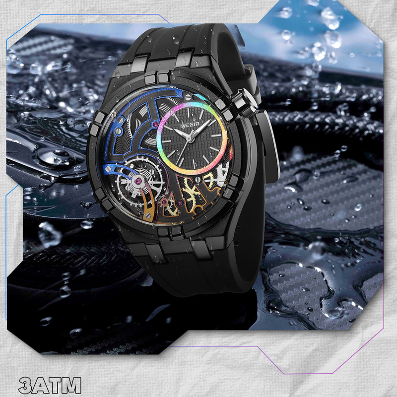 Orologio da uomo impermeabile, scavato, moda, casual, al quarzo, meccanico, a carica_voghion.com