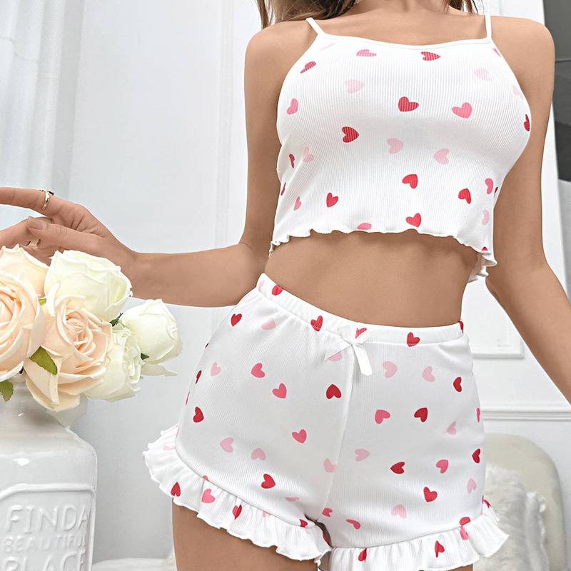 Combinaison short à bretelles de style intime pour femme, sexy, petite fleur_voghion.com