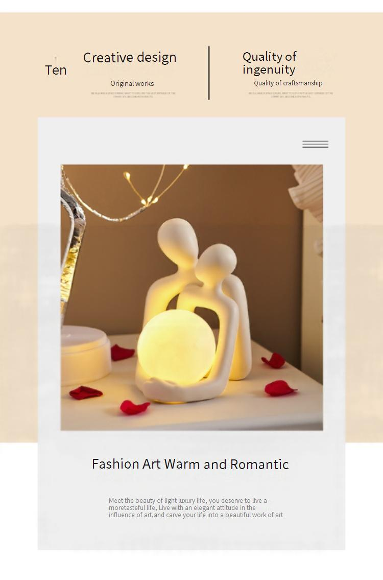 Huisdecoratie Nordic Abstract Figuur Kunst Koppel Ornamenten Klein Nachtlampje Huis Woonkamer Slaapkamer Entree Decoratie Verjaardagscadeau_voghion.com