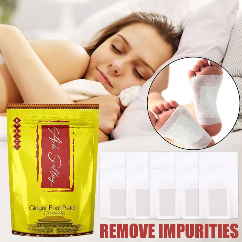 10pcs Wormwood Foot Patch Anti-Swelling Detox Pads Stress Relief Improve Sleep Slimming Cleansing Adhesive Sticker_voghion.com